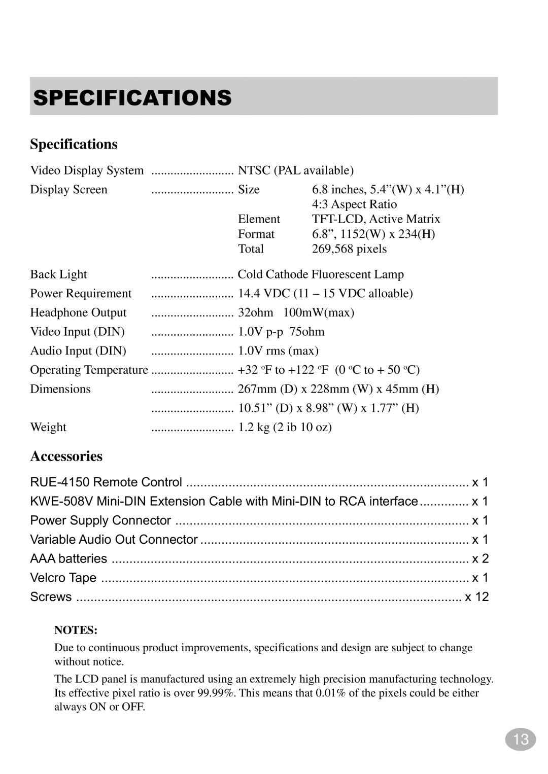 Alpine TMX-R680A owner manual Specifications 