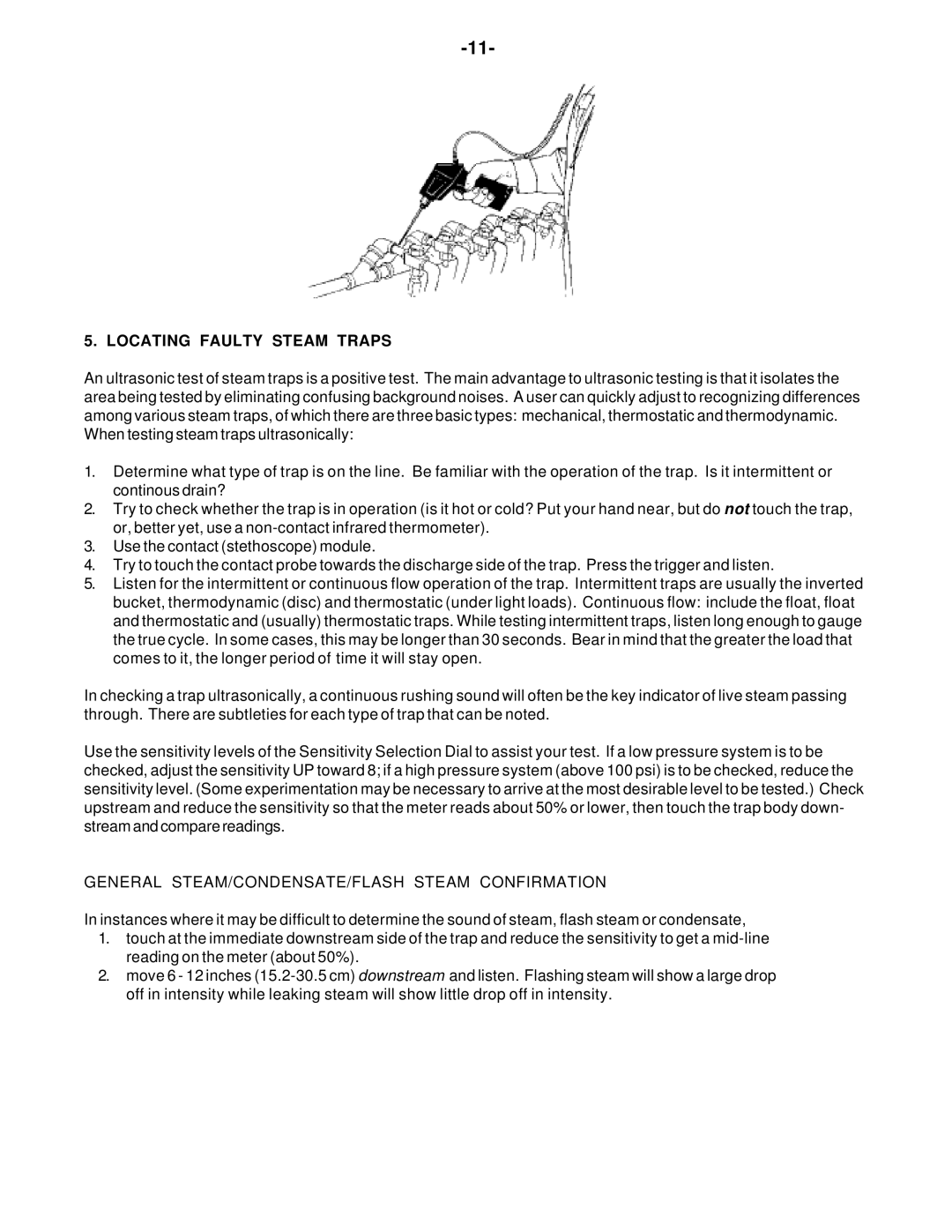 Alpine VOLUME 1.3 instruction manual Locating Faulty Steam Traps, General STEAM/CONDENSATE/FLASH Steam Confirmation 