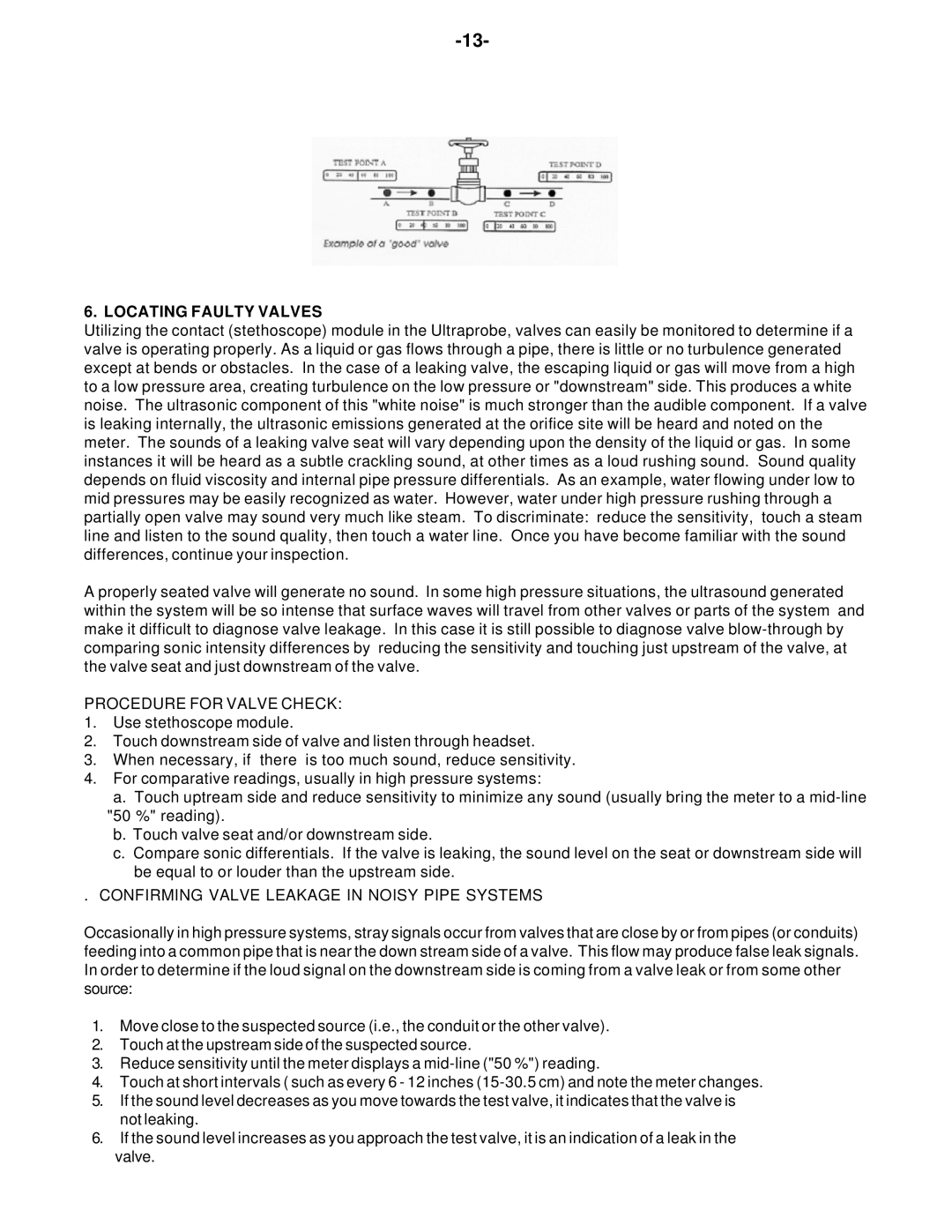 Alpine VOLUME 1.3 Locating Faulty Valves, Procedure for Valve Check, Confirming Valve Leakage in Noisy Pipe Systems 