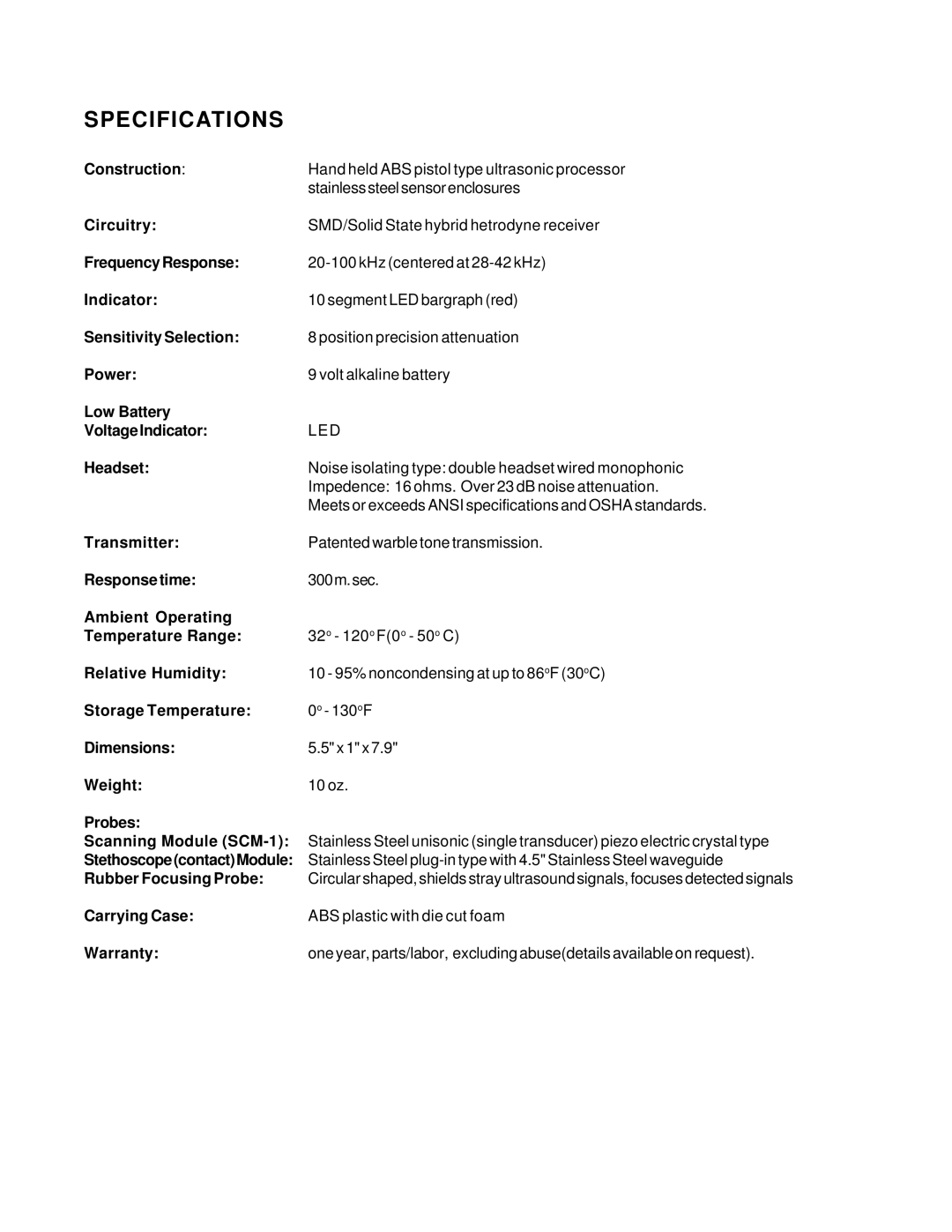 Alpine VOLUME 1.3 instruction manual Specifications, Led 