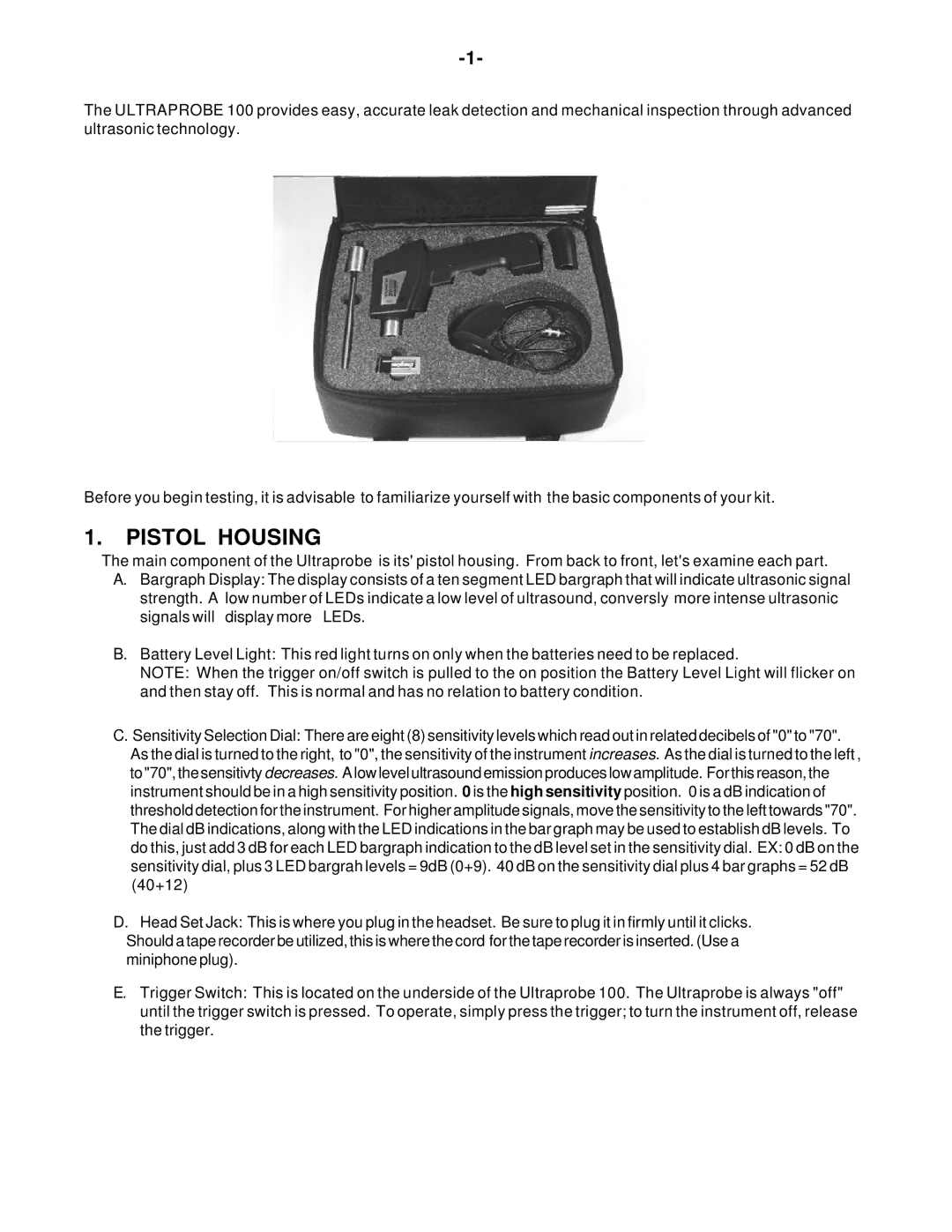 Alpine VOLUME 1.3 instruction manual Pistol Housing 