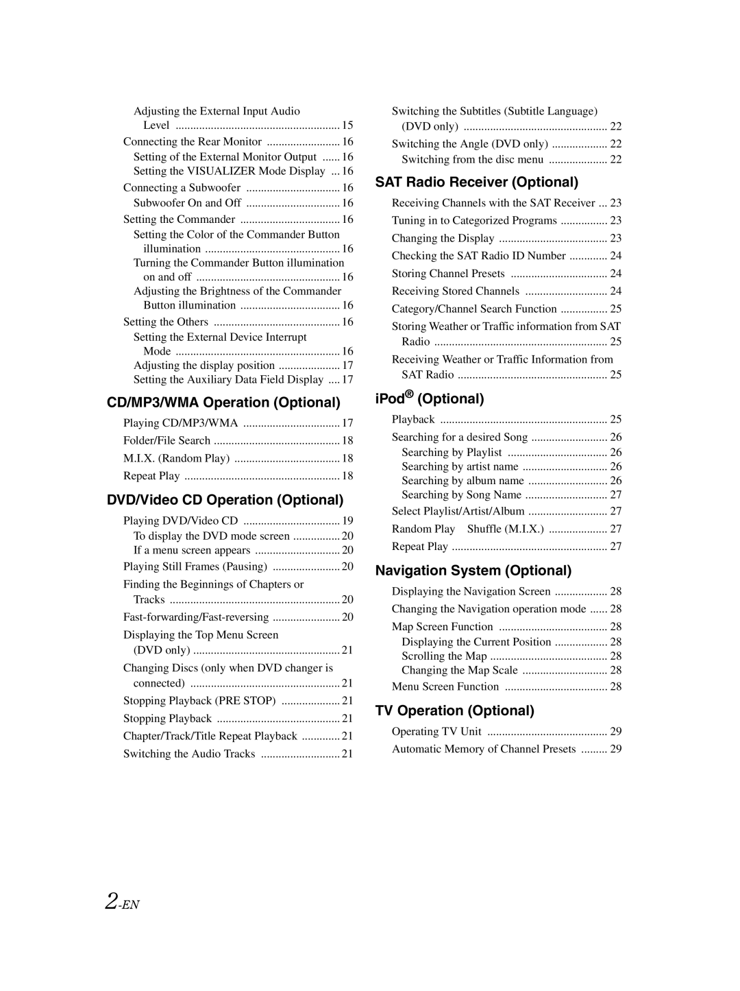 Alpine VPA-B222 owner manual CD/MP3/WMA Operation Optional 