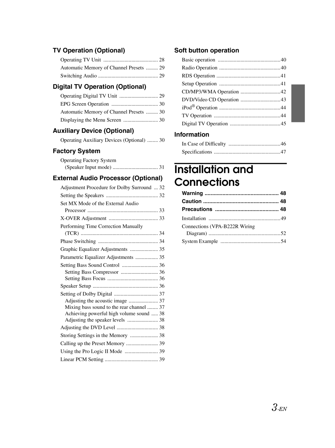 Alpine VPA-B222R owner manual Installation Connections 