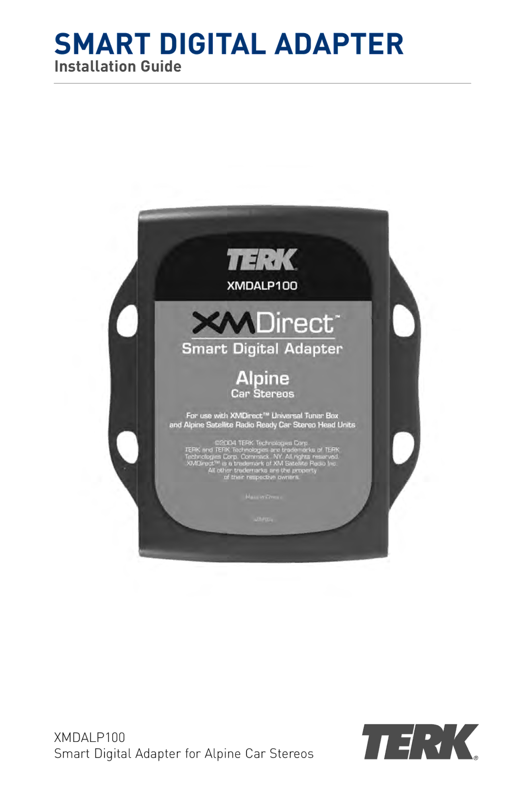 Alpine XMDALP100 warranty Smart Digital Adapter 