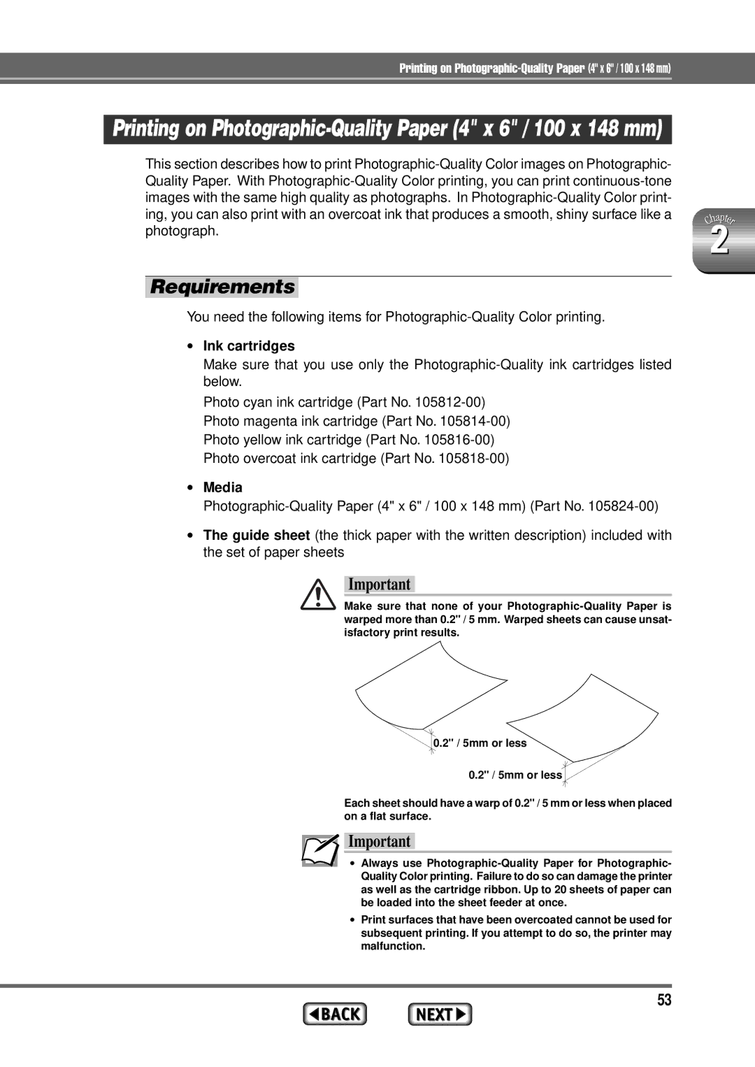 Alps Electric MD-1300 manual Printing on Photographic-Quality Paper 4 x 6 / 100 x 148 mm 