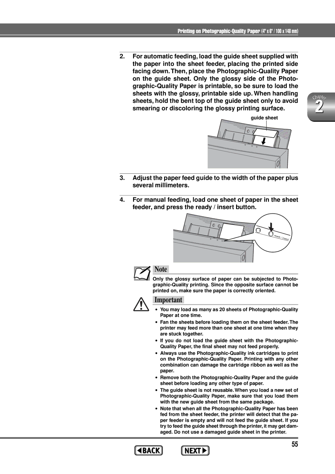 Alps Electric MD-1300 manual Guide sheet 