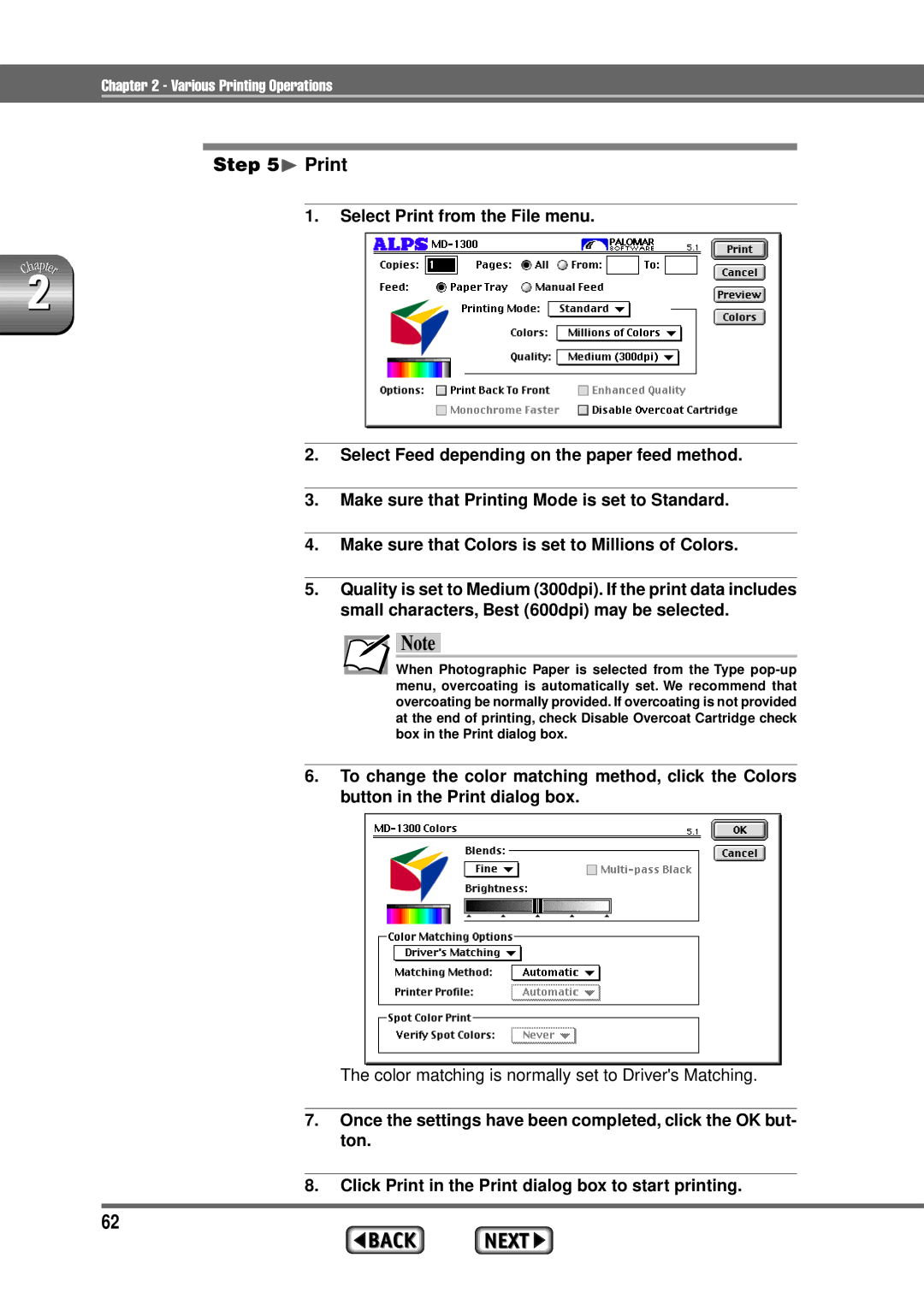 Alps Electric MD-1300 manual ¨ Print 