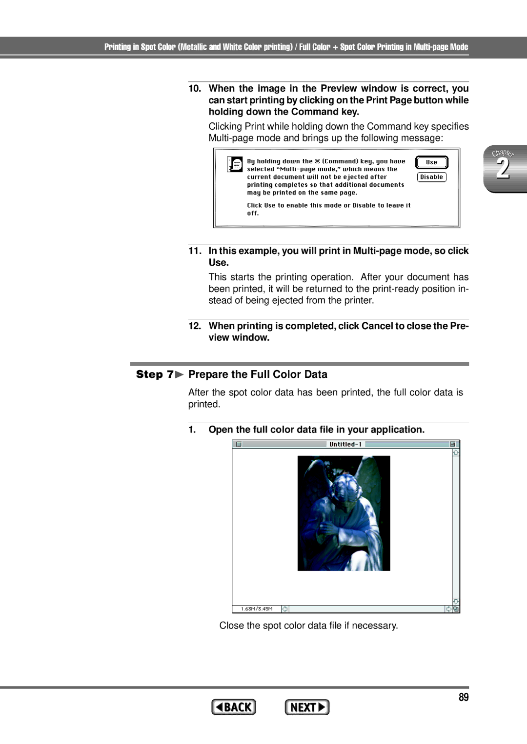 Alps Electric MD-1300 manual ¨ Prepare the Full Color Data, Open the full color data file in your application 