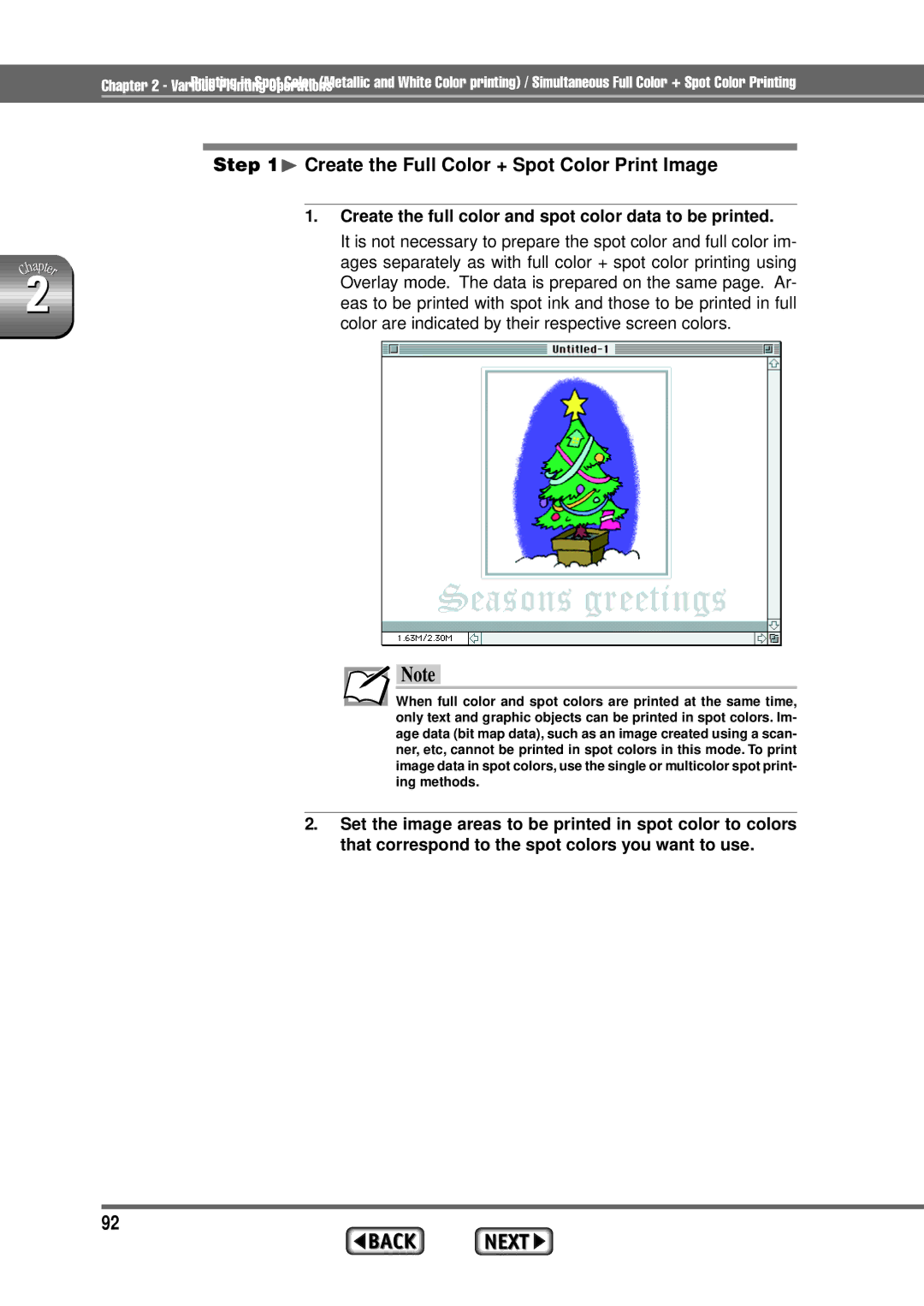 Alps Electric MD-1300 manual ¨ Create the Full Color + Spot Color Print Image 