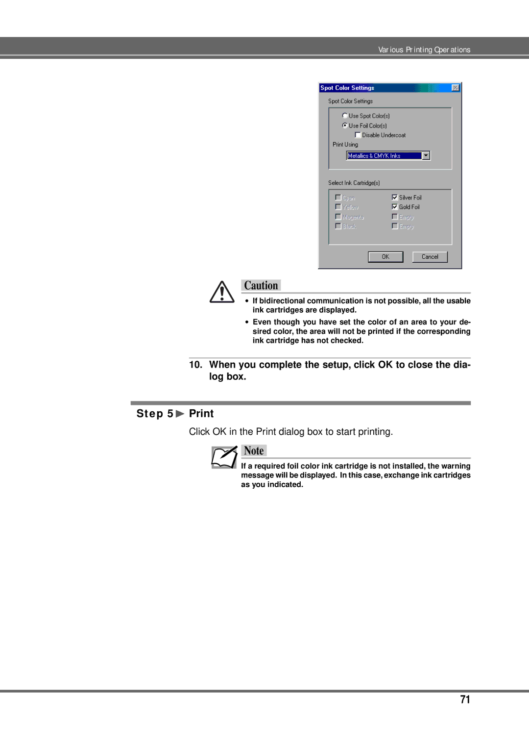 Alps Electric MD-5000P manual ¨ Print 