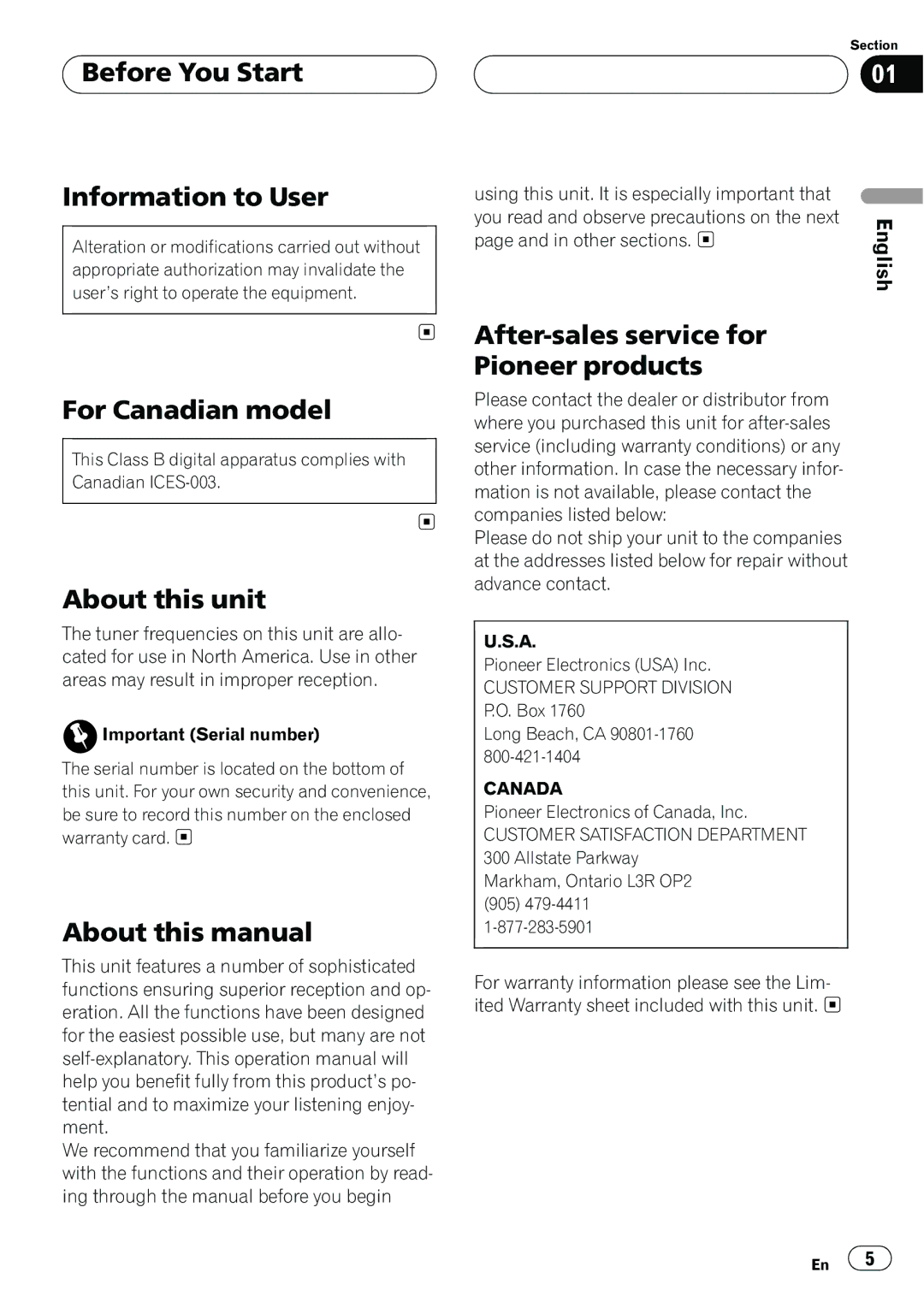 A.L.S. Industries DEH-P5500MP operation manual 