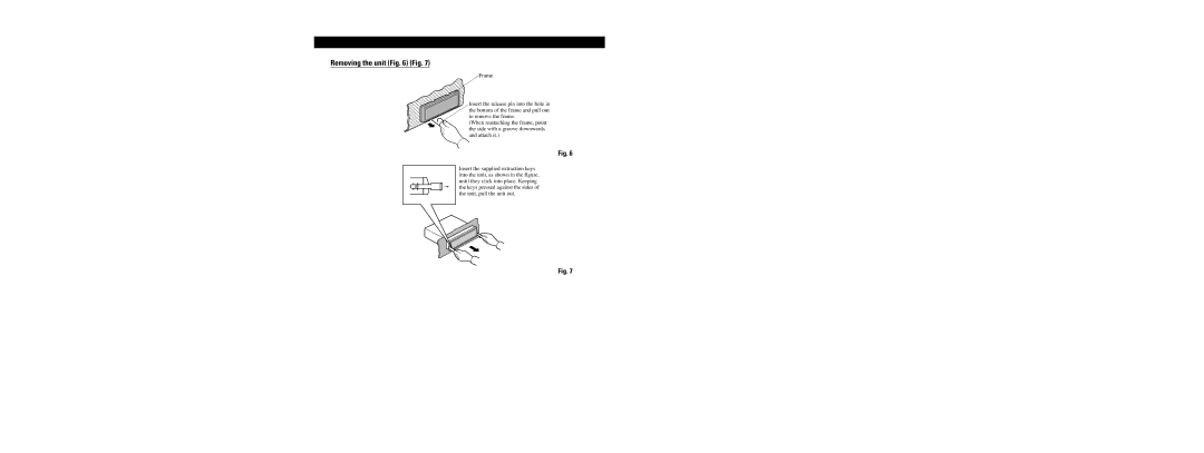 A.L.S. Industries DEH-P5500MP operation manual Removing the unit Fig 