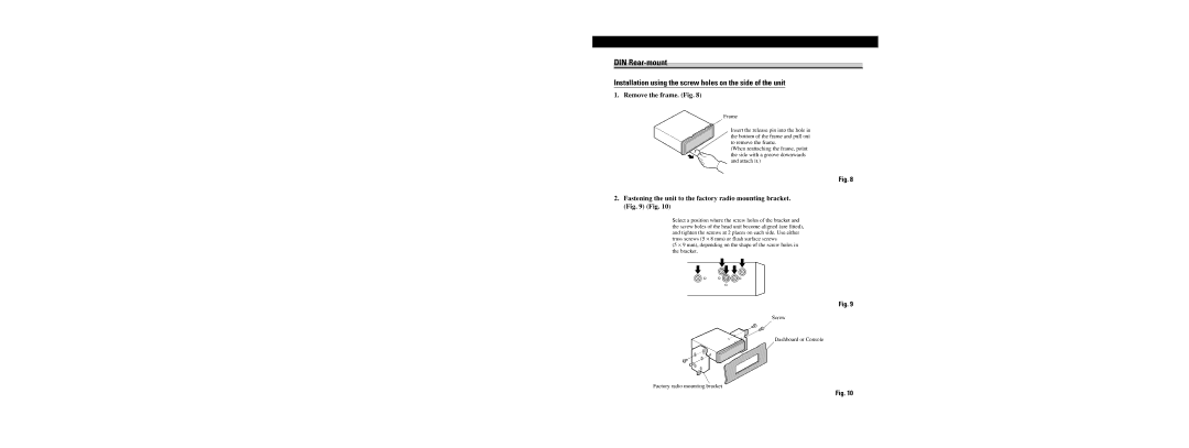 A.L.S. Industries DEH-P5500MP operation manual DIN Rear-mount 