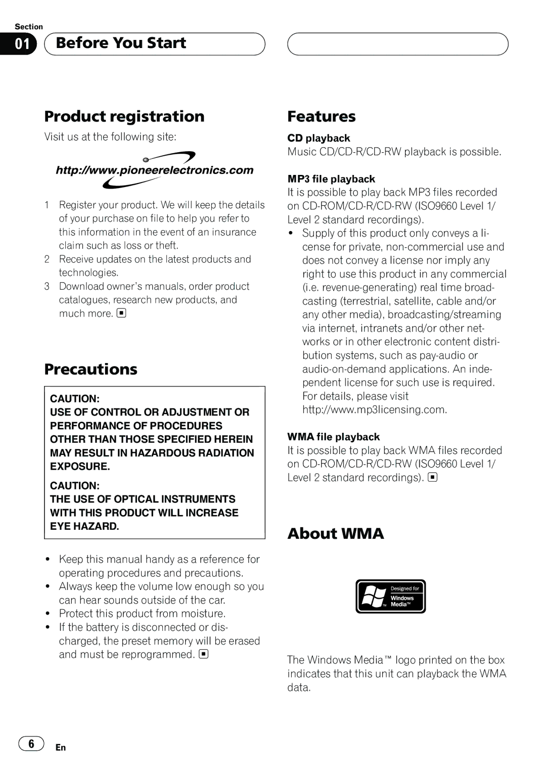 A.L.S. Industries DEH-P5500MP operation manual 