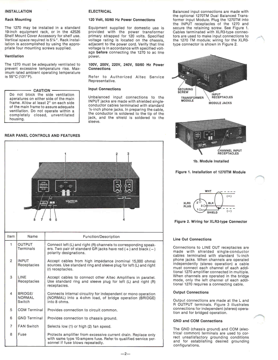 Altec Lansing 1270 manual 