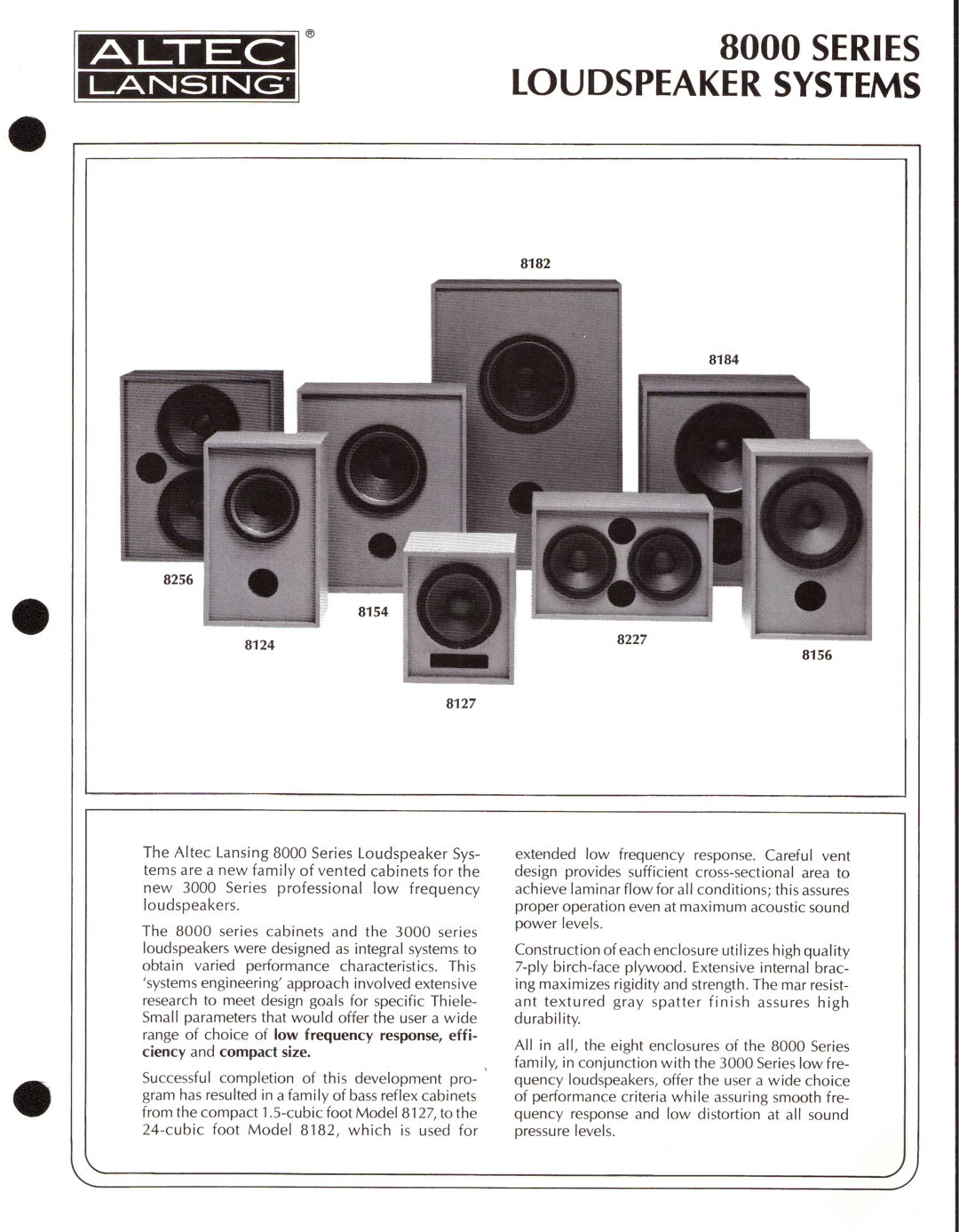 Altec Lansing 8000 Series manual 