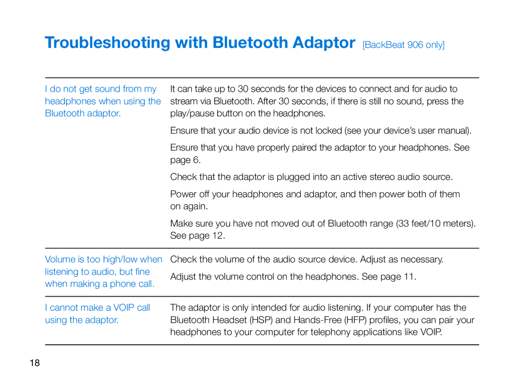 Altec Lansing 906, 903 manual Cannot make a Voip call using the adaptor 