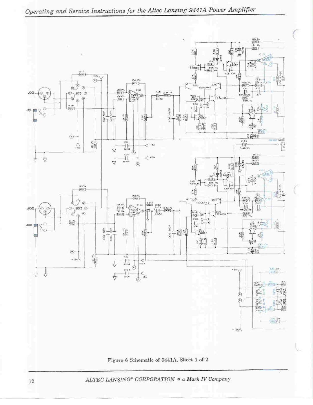 Altec Lansing 9441A manual 