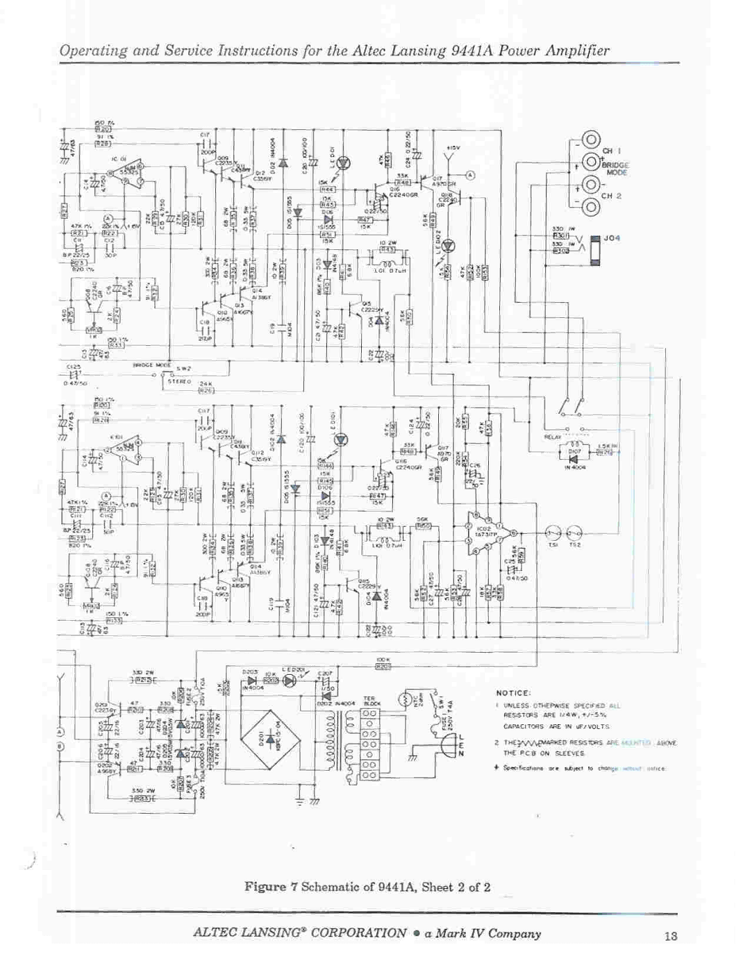 Altec Lansing 9441A manual 