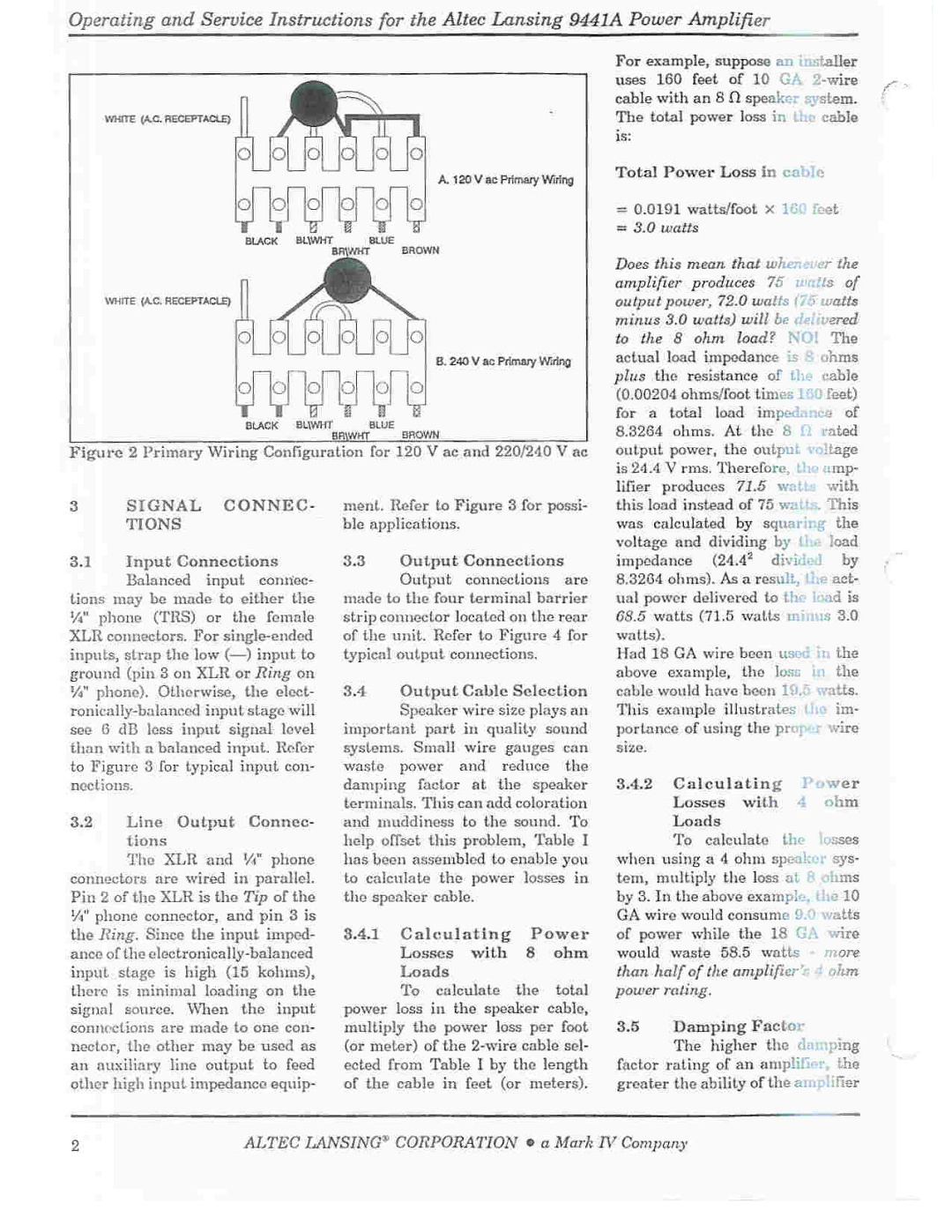 Altec Lansing 9441A manual 