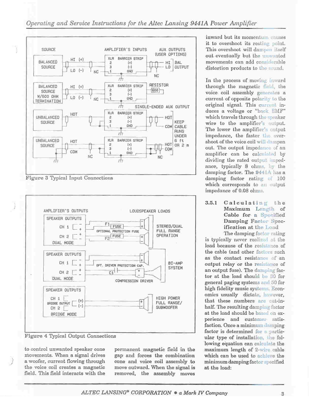 Altec Lansing 9441A manual 