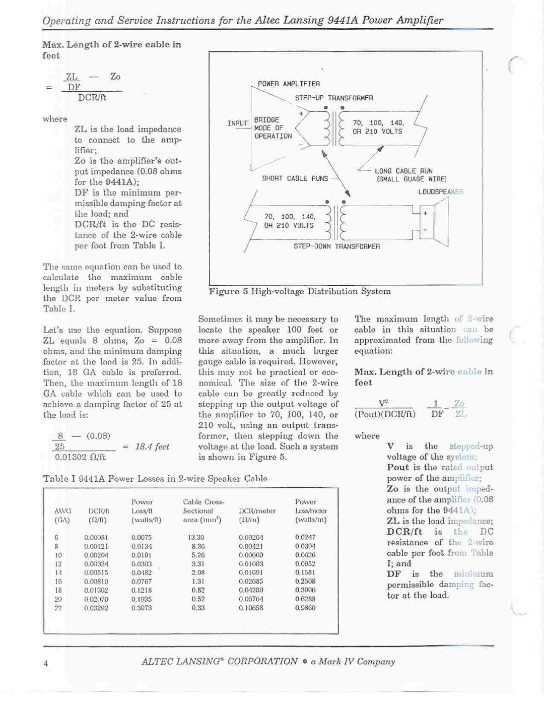 Altec Lansing 9441A manual 