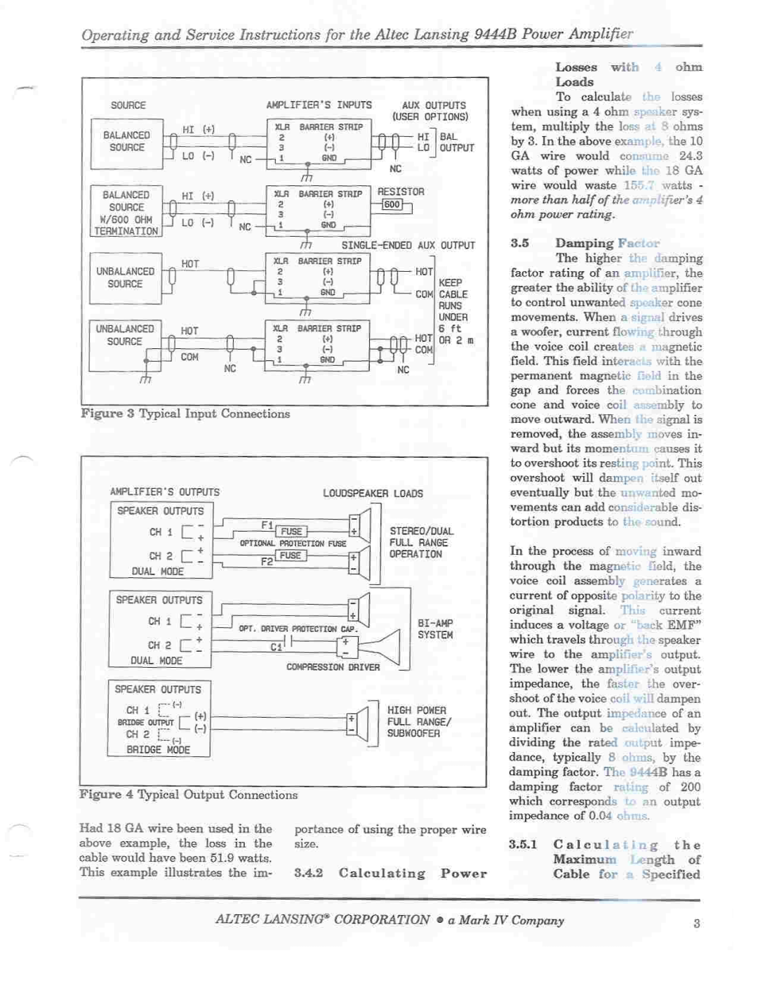 Altec Lansing 9444B/SA manual 