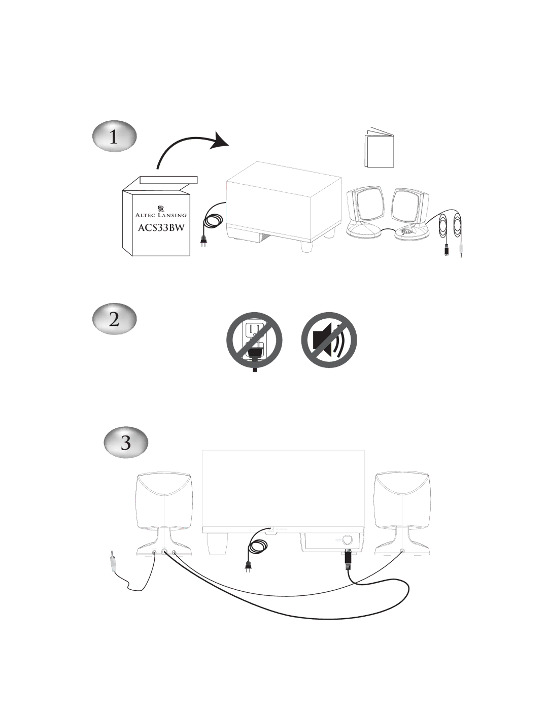 Altec Lansing ACS33BW manual 