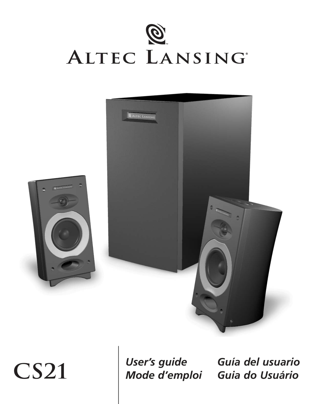 Altec Lansing CS21 manual 