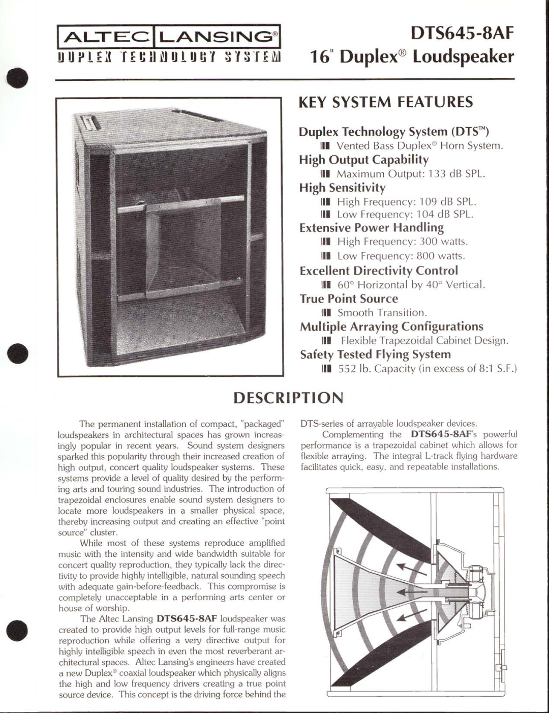 Altec Lansing DTS645-8AF manual 