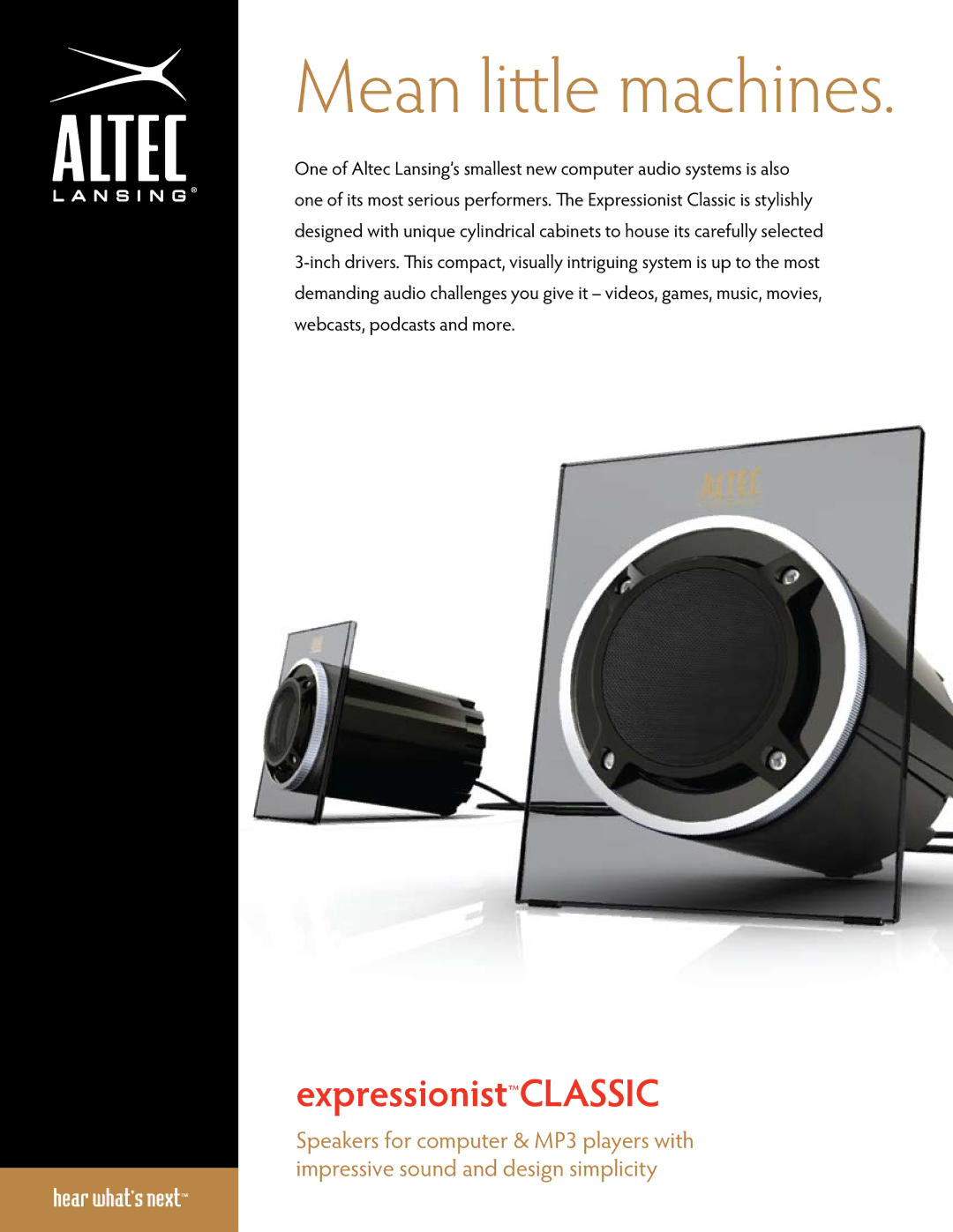 Altec Lansing FX2020 manual Mean little machines 