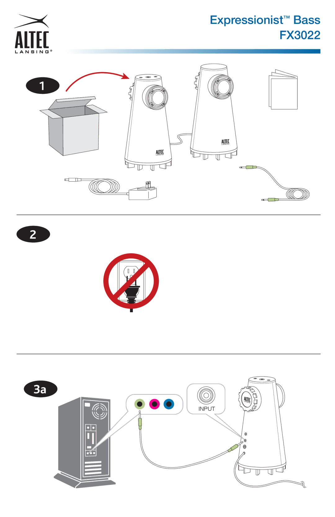 Altec Lansing manual Expressionist Bass FX3022 