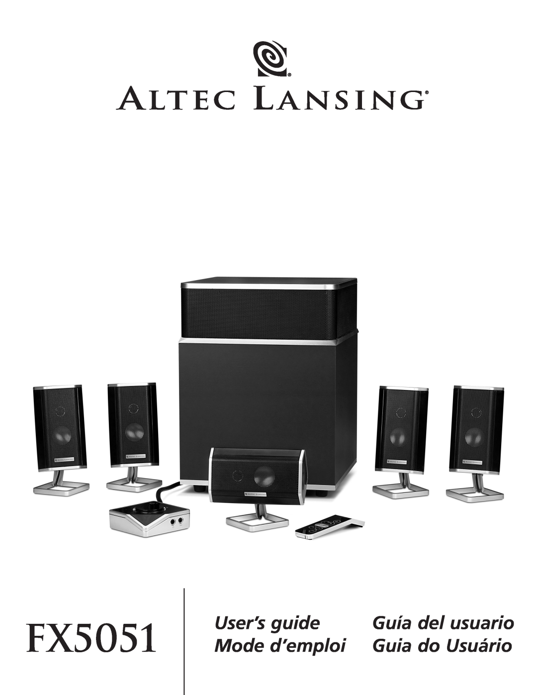 Altec Lansing FX5051 manual User’s guide, Mode d’emploi, Guía del usuario, Guia do Usuário 