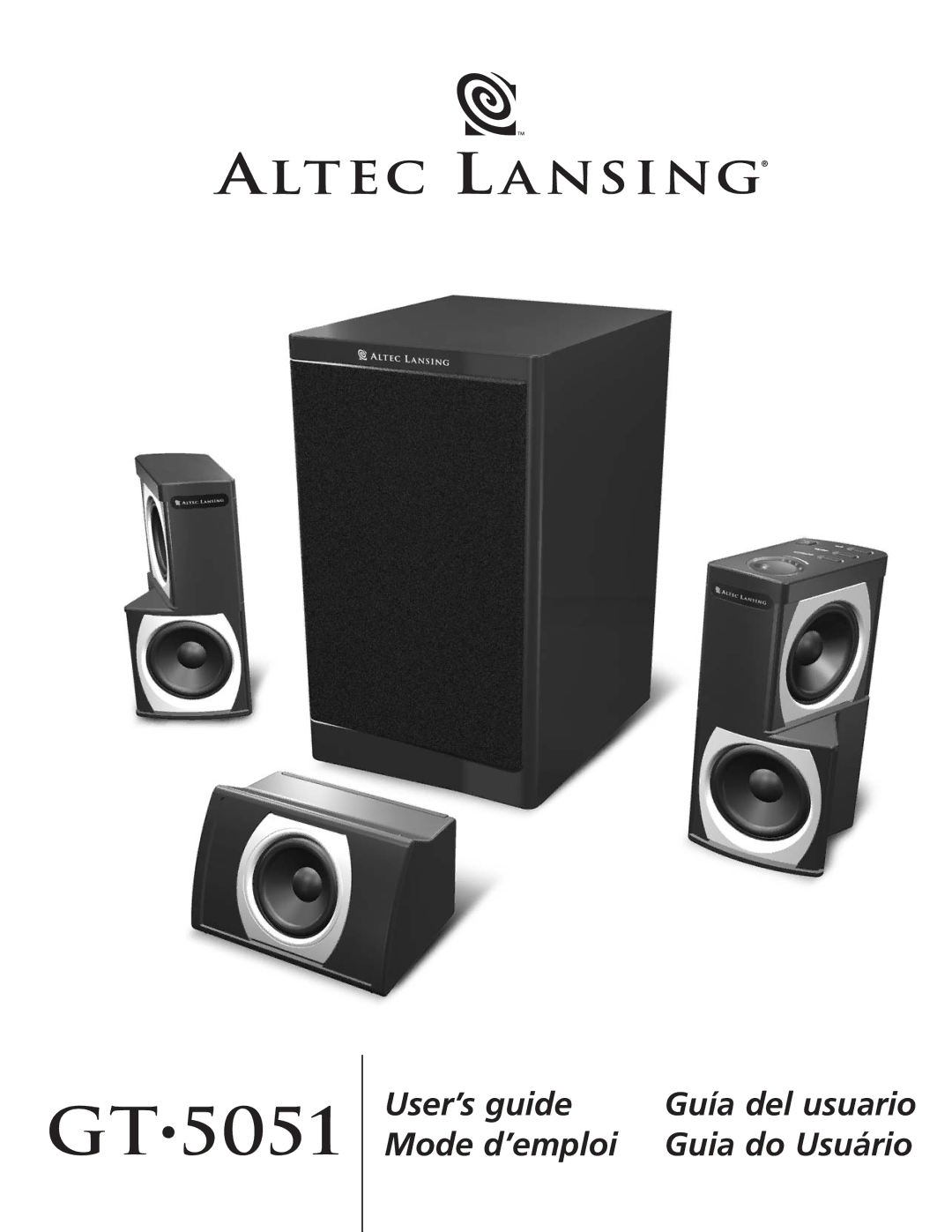 Altec Lansing GT5051 manual 