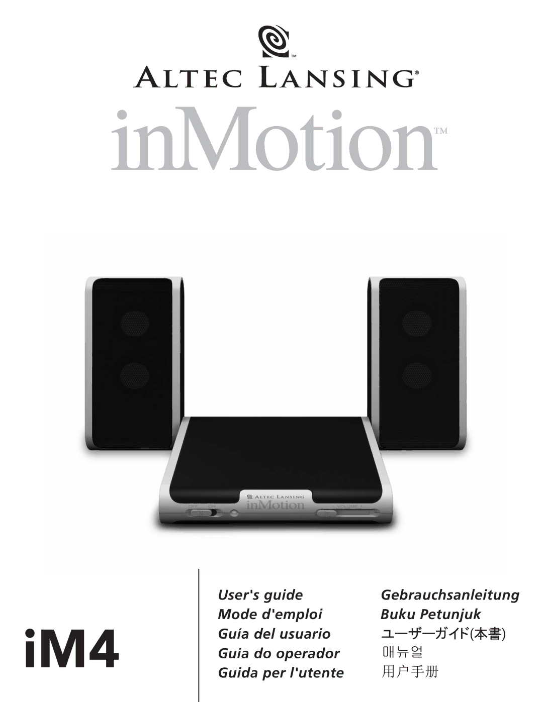 Altec Lansing IM4 manual 