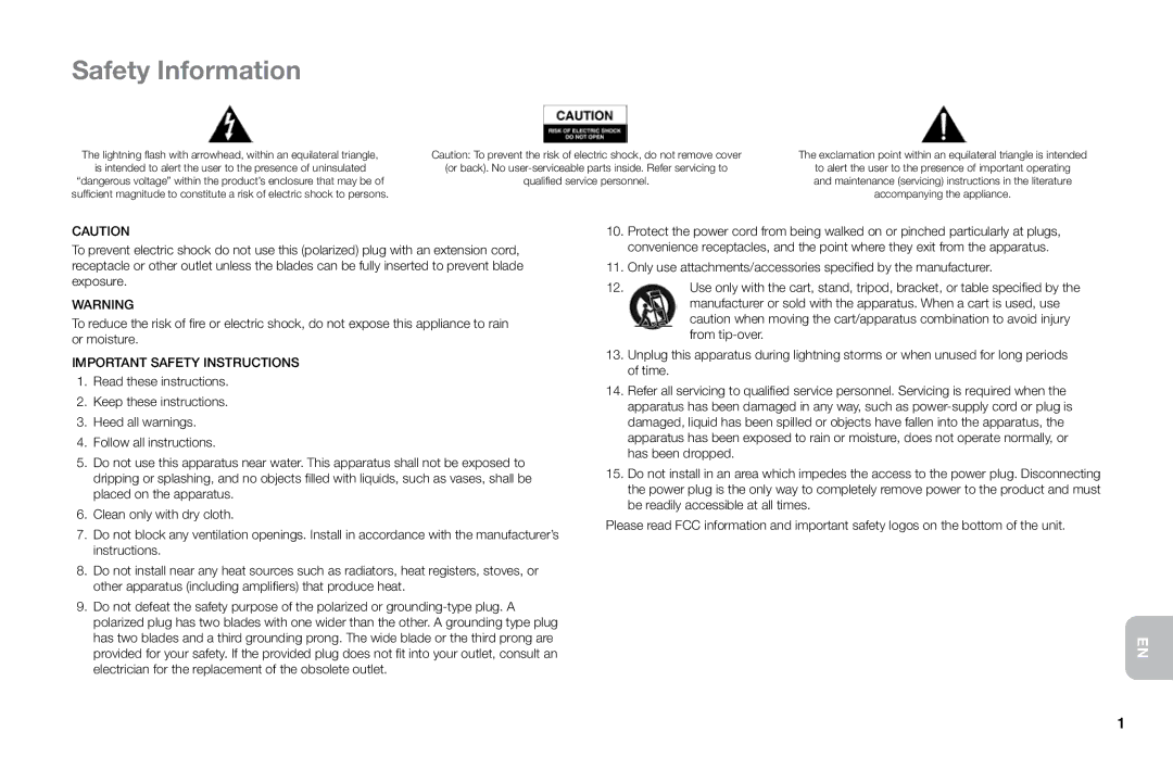 Altec Lansing MP450 manual Safety Information, Important Safety Instructions 