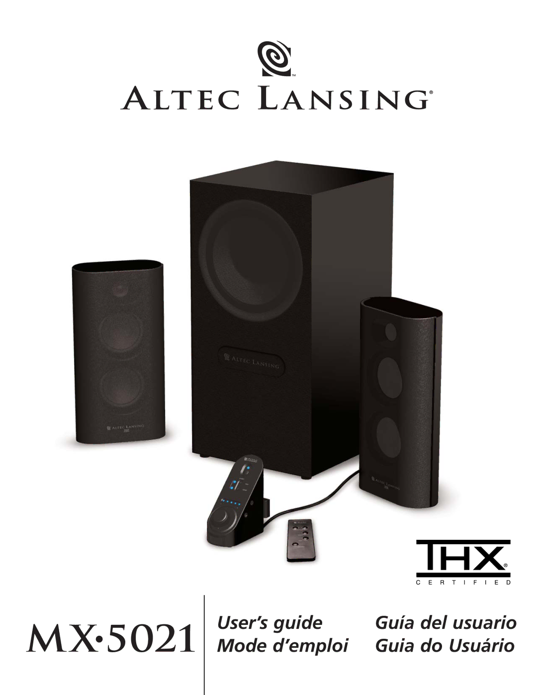 Altec Lansing MX5021 manual 