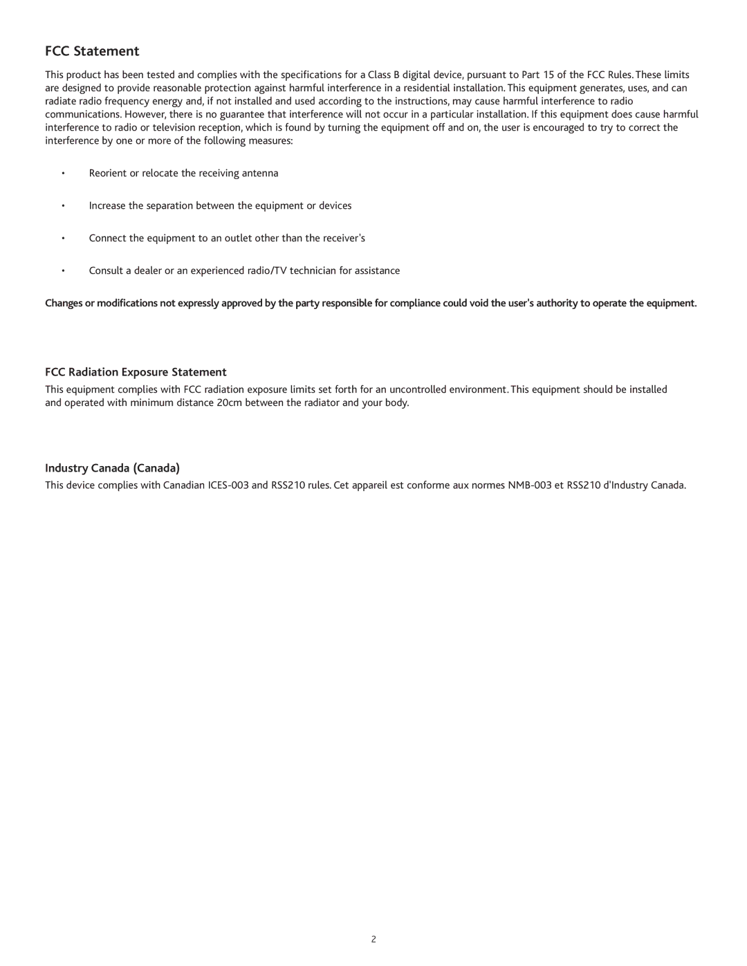 Altec Lansing PT8051 manual FCC Statement 