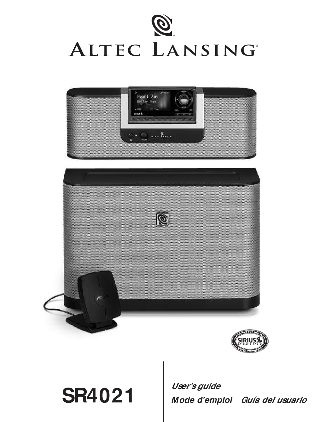 Altec Lansing SR4021 manual 