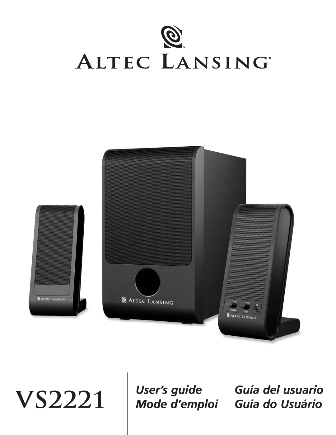 Altec Lansing VS2221 manual User’s guide, Mode d’emploi, Guía del usuario, Guia do Usuário 