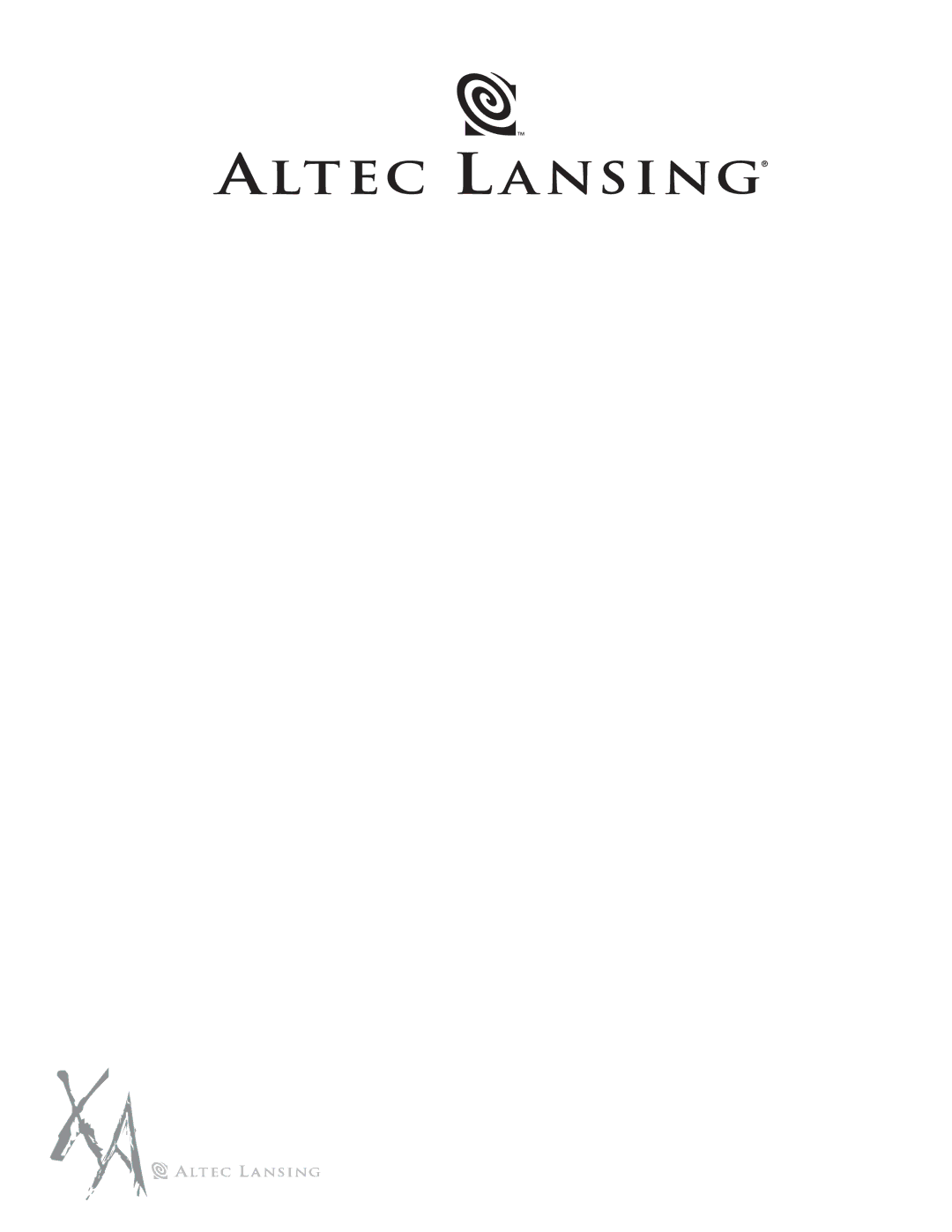 Altec Lansing XA2021 manual 