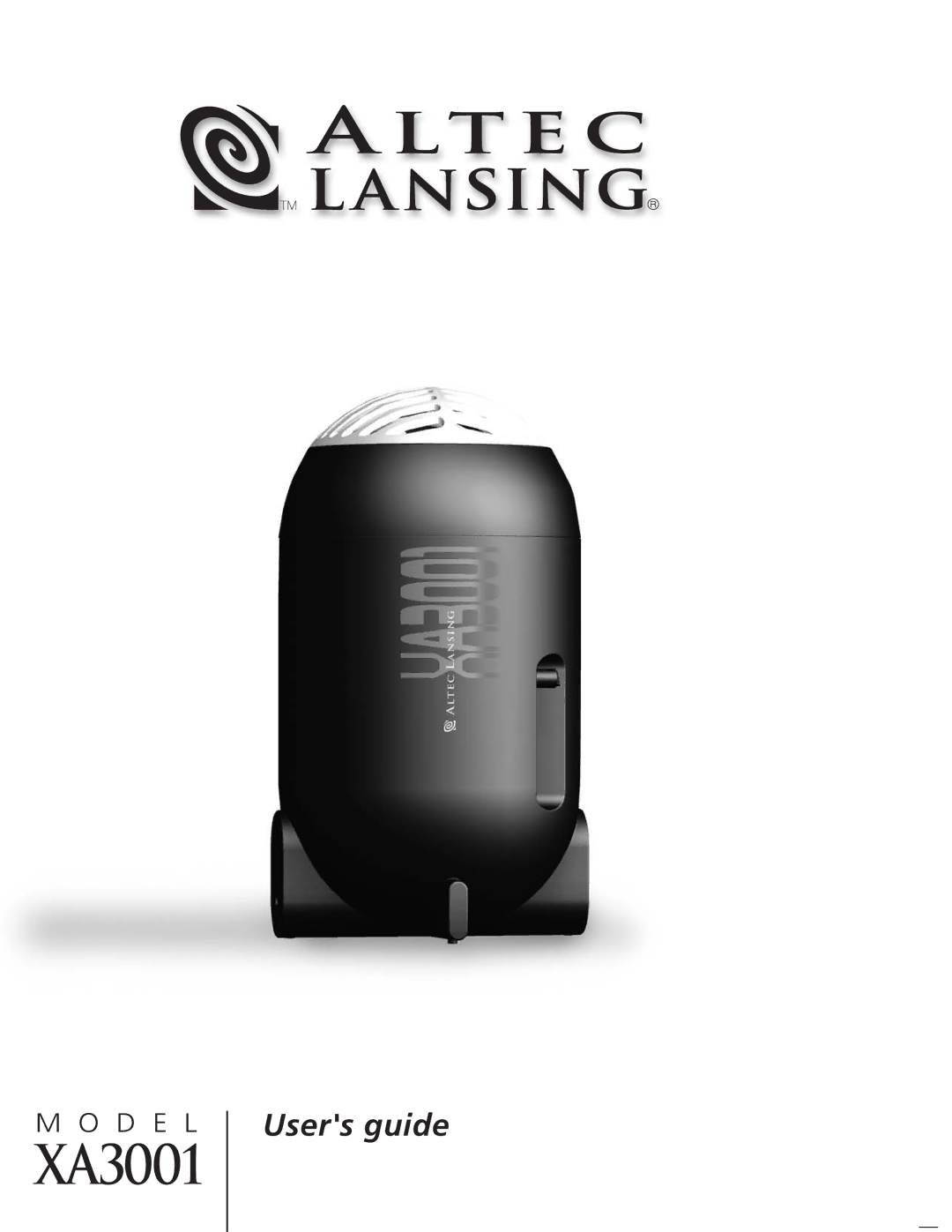 Altec Lansing XA3001 manual 