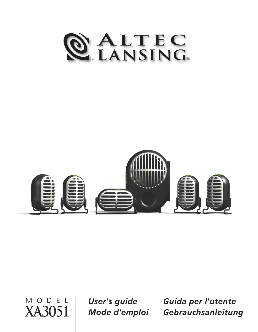 Altec Lansing XA3051 manual 