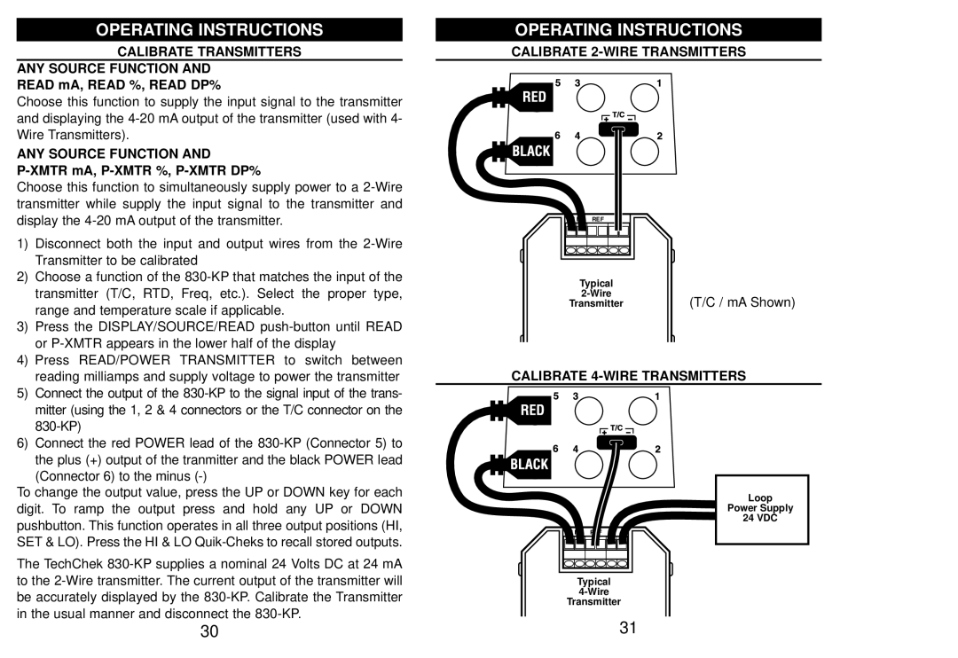 Altek 830-KP manual Calibrate Transmitters ANY Source Function, Read mA, Read %, Read DP%, Xmtr mA, P-XMTR %, P-XMTR DP% 