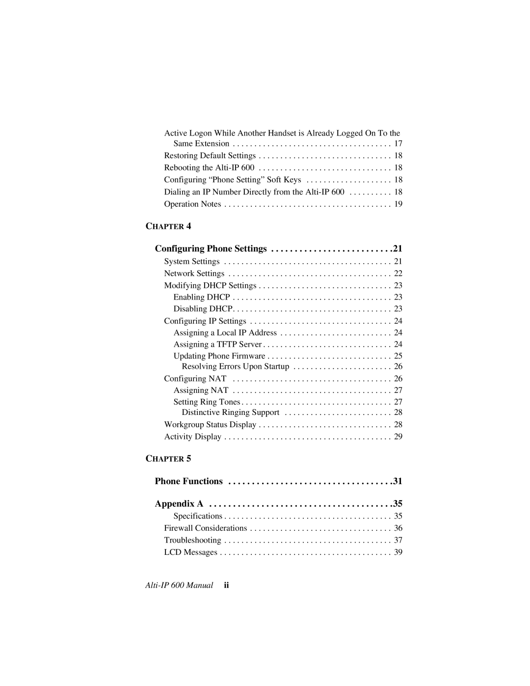 AltiGen comm 600 manual Configuring Phone Settings 