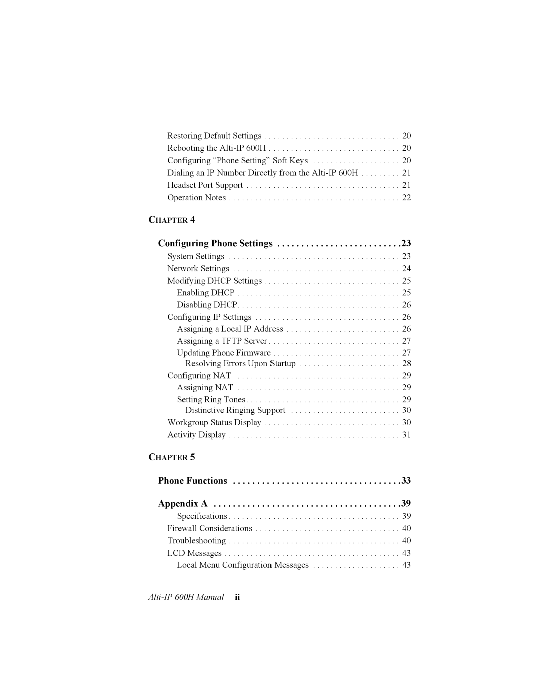 AltiGen comm 600H manual Configuring Phone Settings 