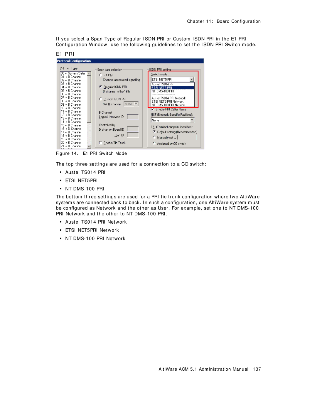 AltiGen comm ACM 5.1 manual E1 PRI 