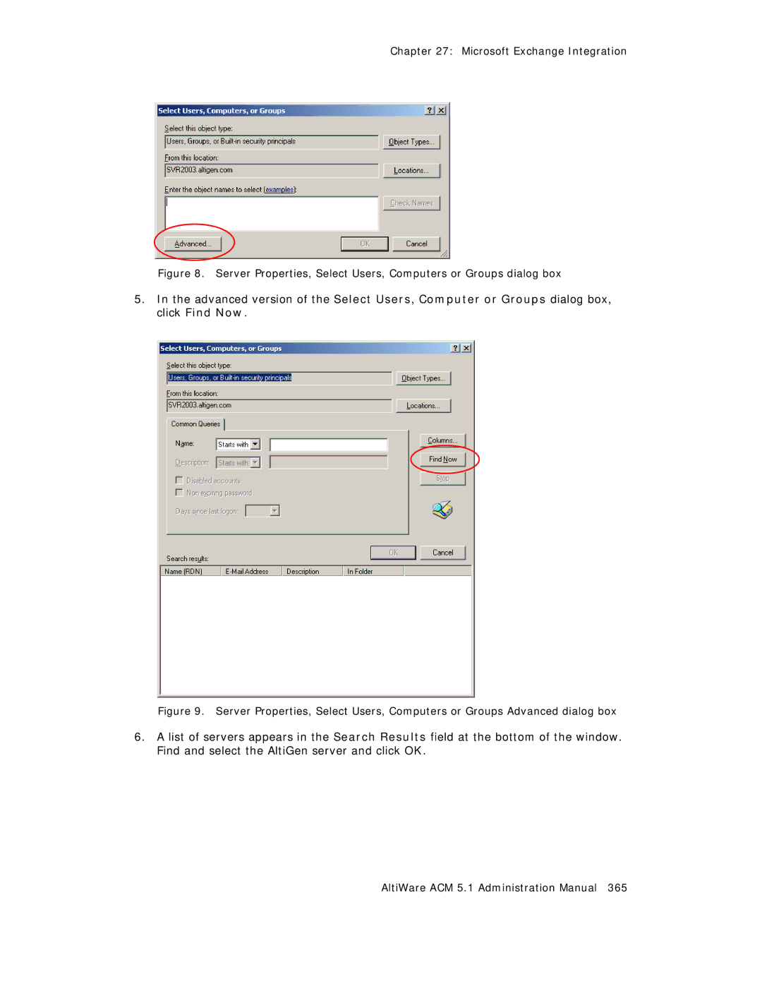 AltiGen comm ACM 5.1 manual Microsoft Exchange Integration 