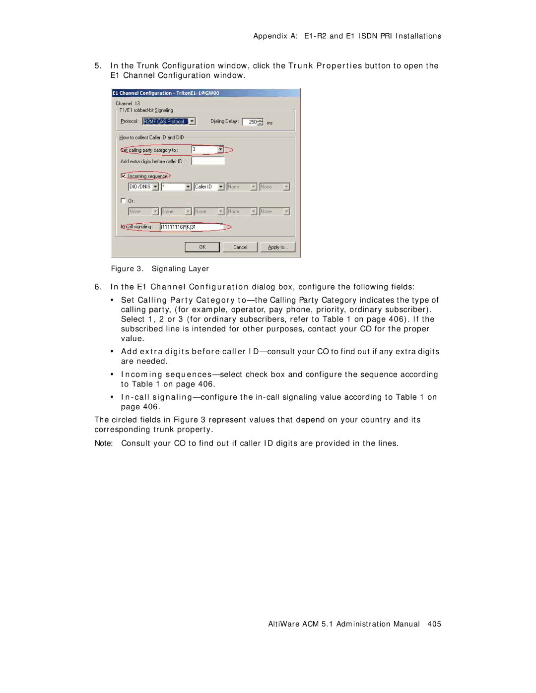 AltiGen comm ACM 5.1 manual Signaling Layer 