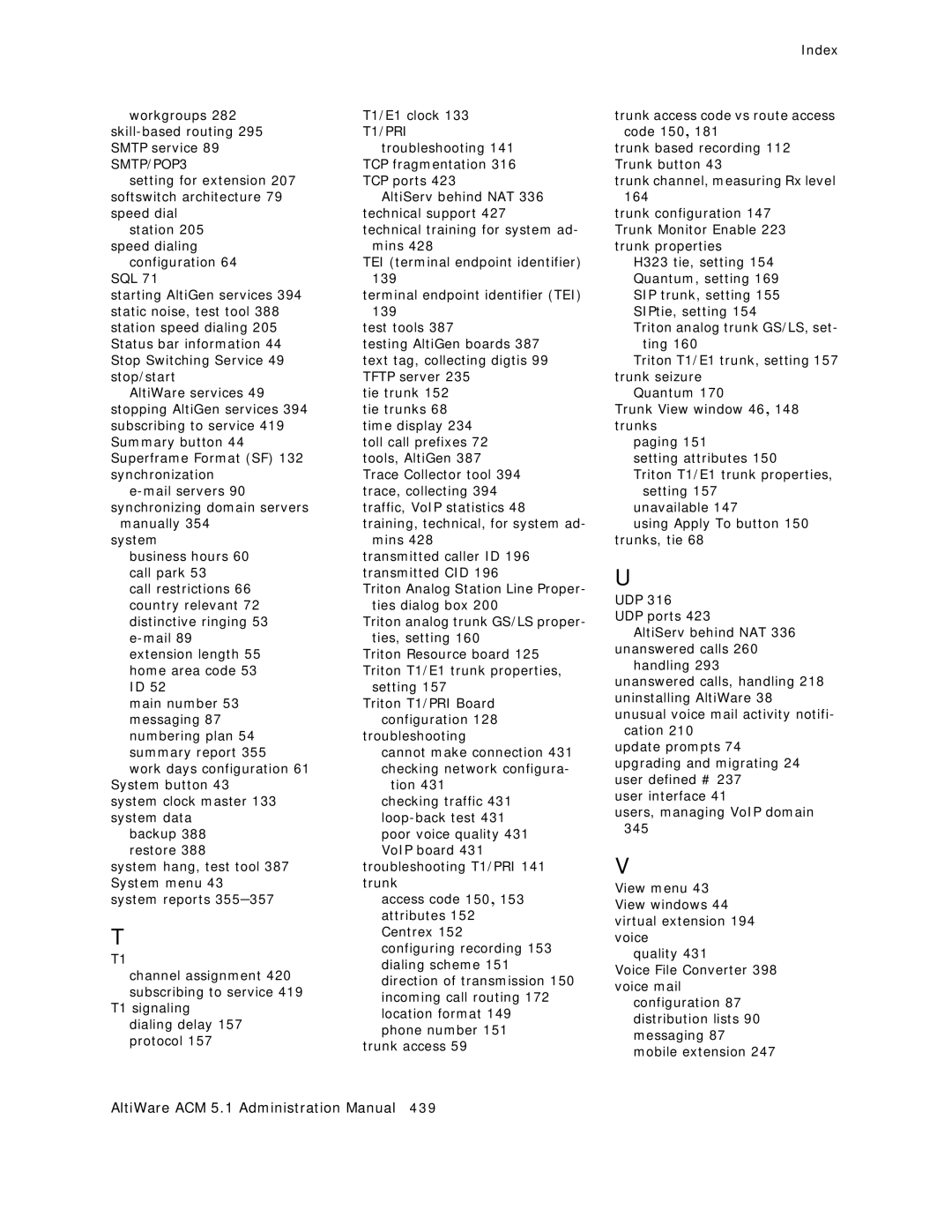 AltiGen comm ACM 5.1 manual T1/PRI 